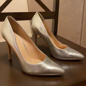 Silver Vince Camuto Pumps
